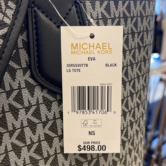 Michael Kors Eva Large Ombré Signature Logo Shoulder Tote Bag
Black 
NWT - Picture 10 of 16